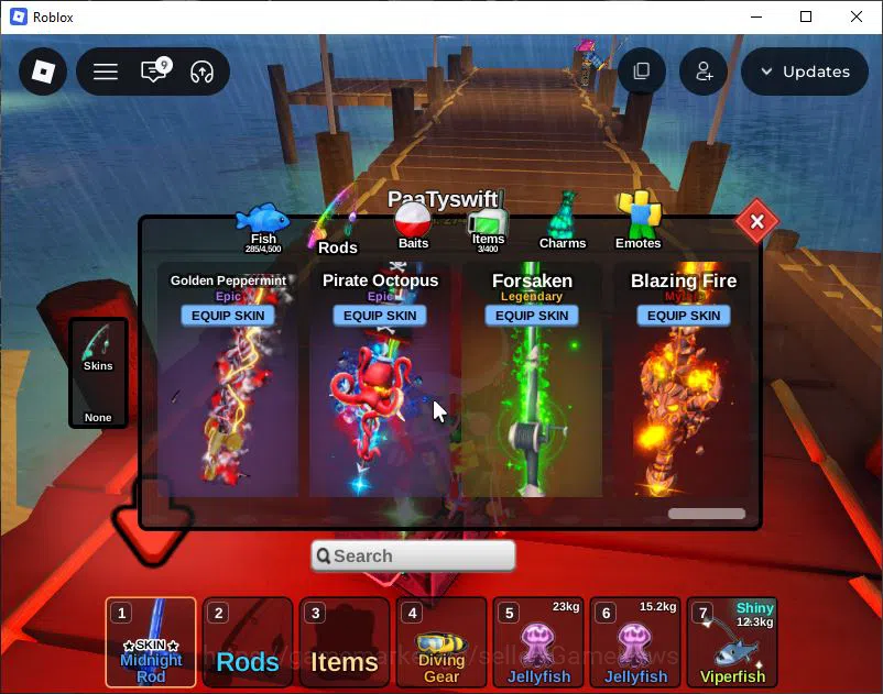 Roblox Accounts [Fish It] Lv 274 |1 Myth 3 Legend Rod (Ares + Blaz image 9