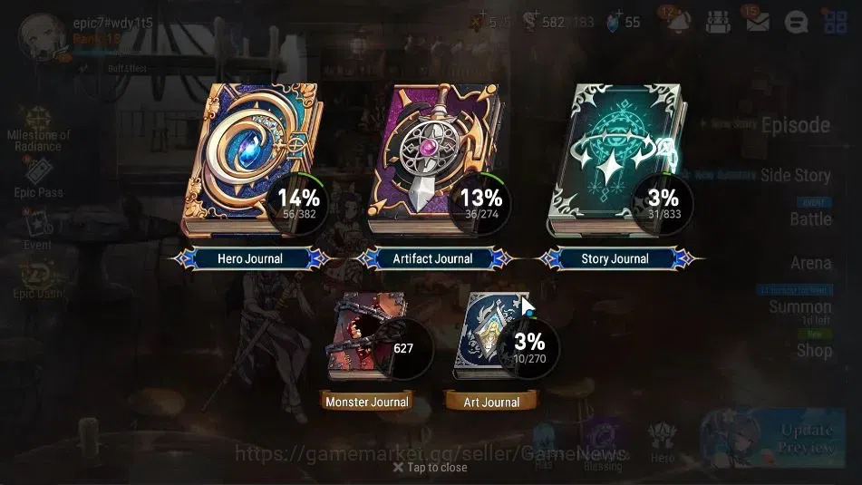 Epic Seven Accounts GLOBAL UnVerif|New Era| 2 ML(Notos,BArunka,Falen C image 3