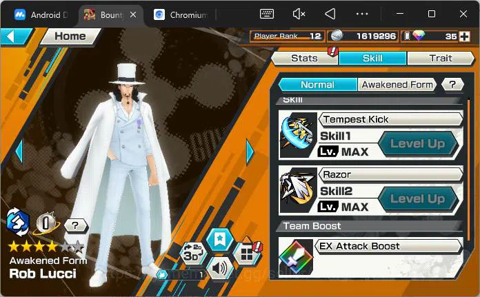 One Piece Bounty Rush Accounts Others GLOBAL|3 Ex|Legend Hero Garp,King Pirates Roger,Awaken RobLucci,Lunarian Alber,CP9 9