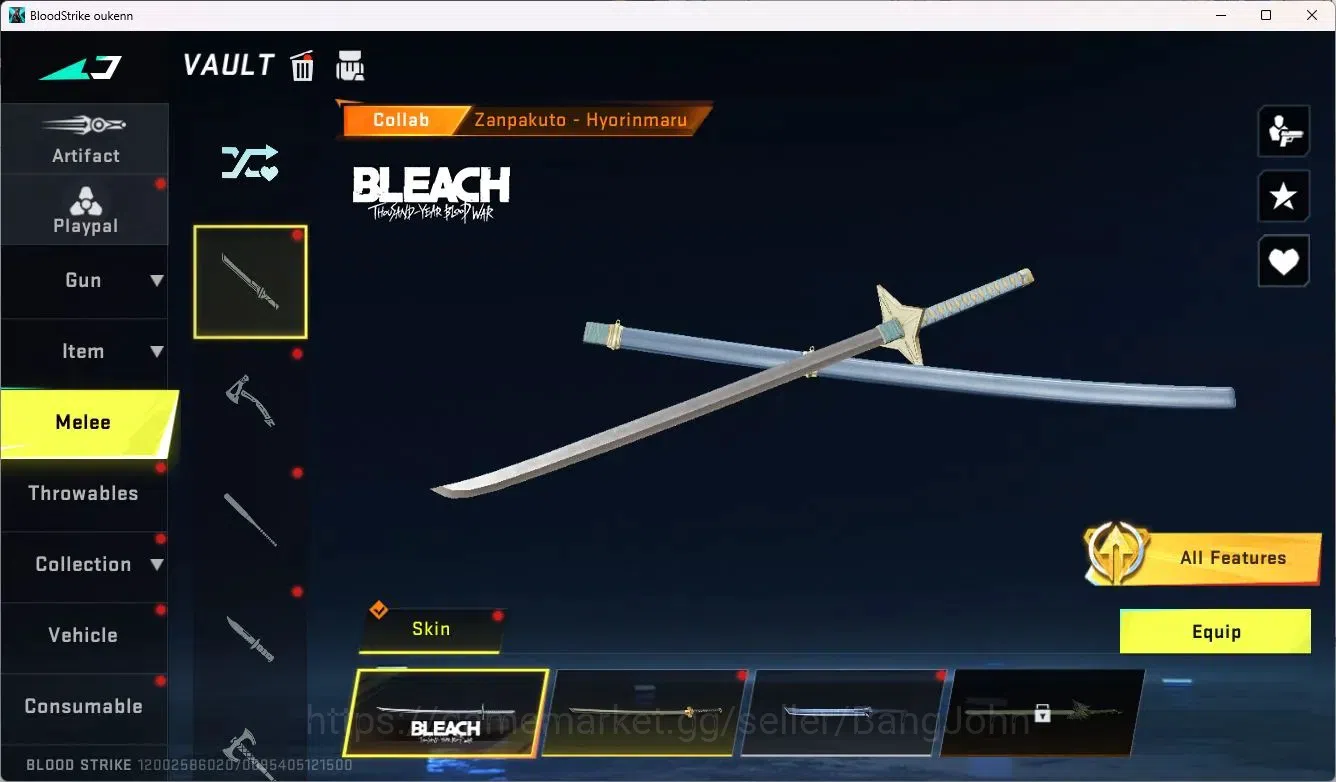 Blood Strike Accounts ASIA | Collab Uzi-Zangetsu | Limited MP7-Verdant | image 15