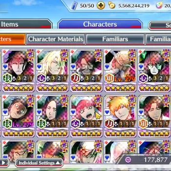 Bleach: Brave Souls Accounts High-End GLOBAL|BP 1,4M+20K Orbs|Fresh Side Story|4 MT|TYBW26