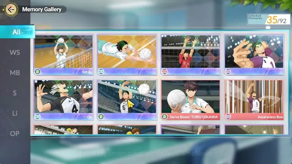 HAIKYU!! FLY HIGH Accounts SEA|Lvl 58|4K DM|7 SP [(Ushijima,Iwaizumi,Oikawa,Kuroo,Akaashi,Bokuto)+Memo,Hinata]|4UR 13