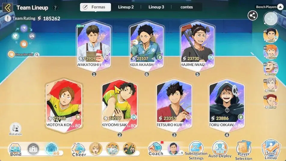 HAIKYU!! FLY HIGH Accounts SEA|Lvl 58|4K DM|7 SP [(Ushijima,Iwaizumi,Oikawa,Kuroo,Akaashi,Bokuto)+Memo,Hinata]|4UR 5