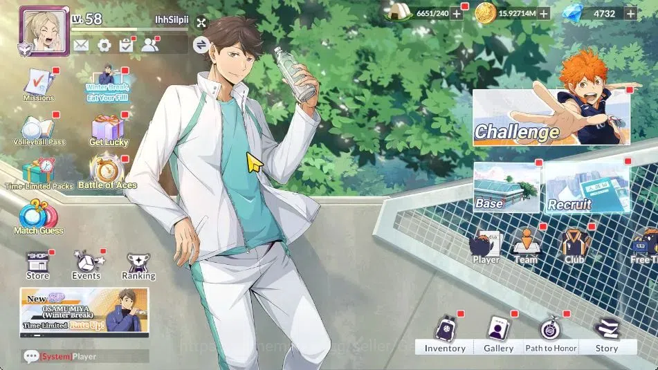 HAIKYU!! FLY HIGH Accounts SEA|Lvl 58|4K DM|7 SP [(Ushijima,Iwaizumi,Oikawa,Kuroo,Akaashi,Bokuto)+Memo,Hinata]|4UR 6