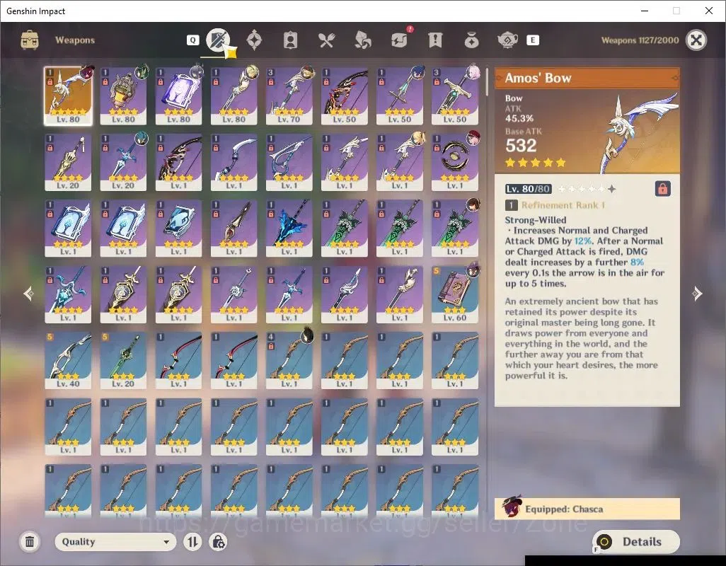 Genshin Impact Accounts ASIA|AR 51|4 Limited + 1 (5* Weapon)|Nefer,Lauma,C image 4