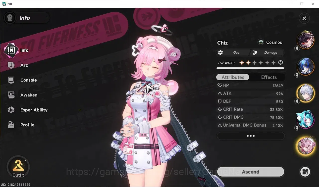 Neverness to Everness Accounts GLOBAL SEA|HL 28|Tyc 18|3 SSR| Hotori Awk 2+Sign,  image 4
