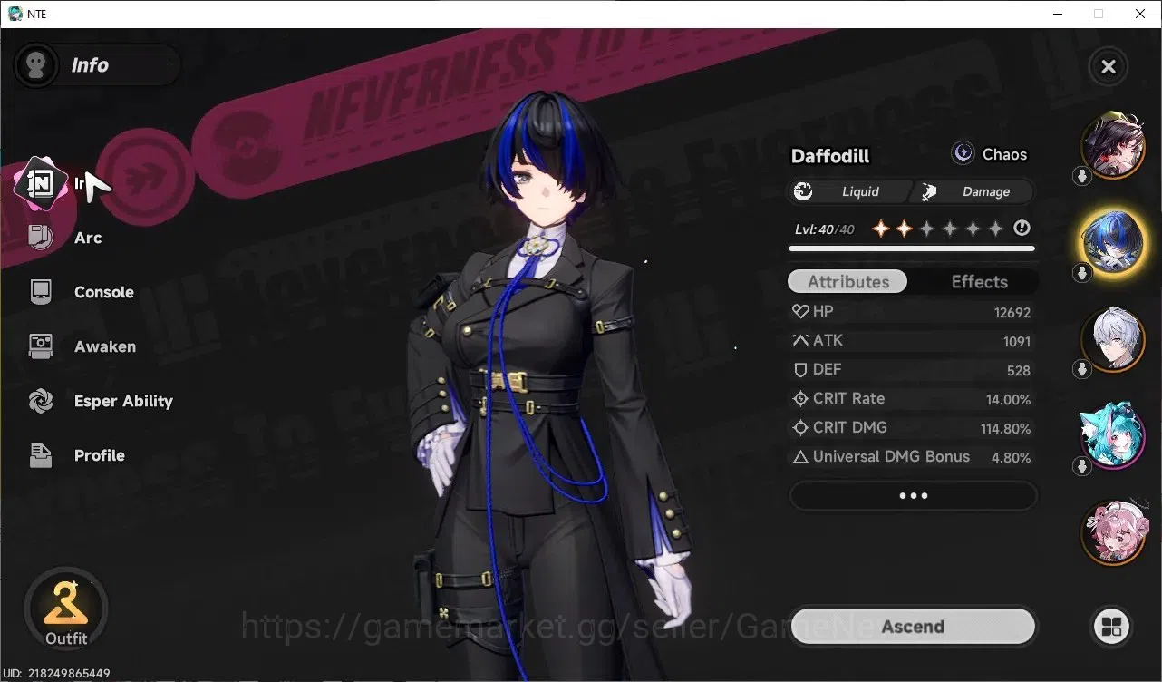 Neverness to Everness Accounts GLOBAL SEA|HL 28|Tyc 18|3 SSR| Hotori Awk 2+Sign,  image 5