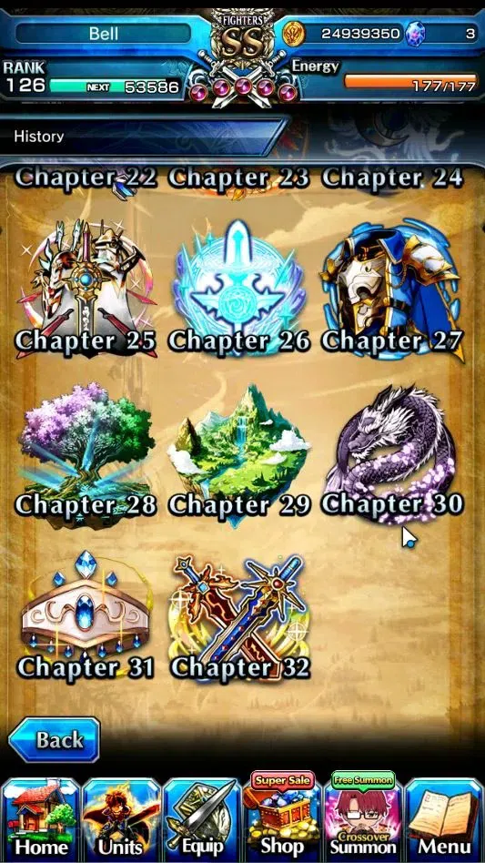 Grand Summoners Accounts End-Game Global|Rank 126|22 Ascend+11 TW|(S Miyu,T Kamijo,DL Rimuru,Fen Luck 121,Choi 10