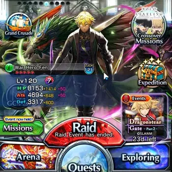 Grand Summoners Accounts End-Game Global|Rank 126|22 Ascend+11 TW|(S Miyu,T Kamijo,DL Rimuru,Fen Luck 121,Choi