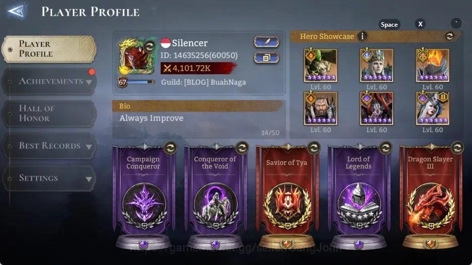 Watcher of Realms Accounts End-Game Global |Power 4.1M|6 Lord:MorriganA2,Oren,Ezareth|36 Legend:CainanA1,DiaochanA1,Aurelius 1