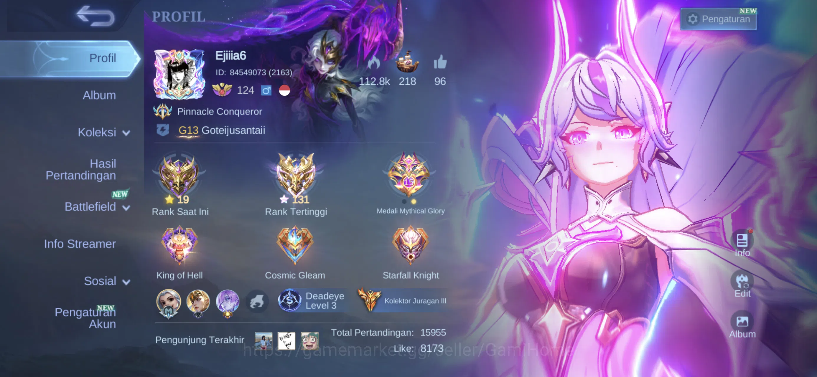 Mobile Legends: Bang Bang Accounts MEGA COLLECTOR ACC ➤ 4 Legends | 3 JJK | 4 HXH | 2 image 10