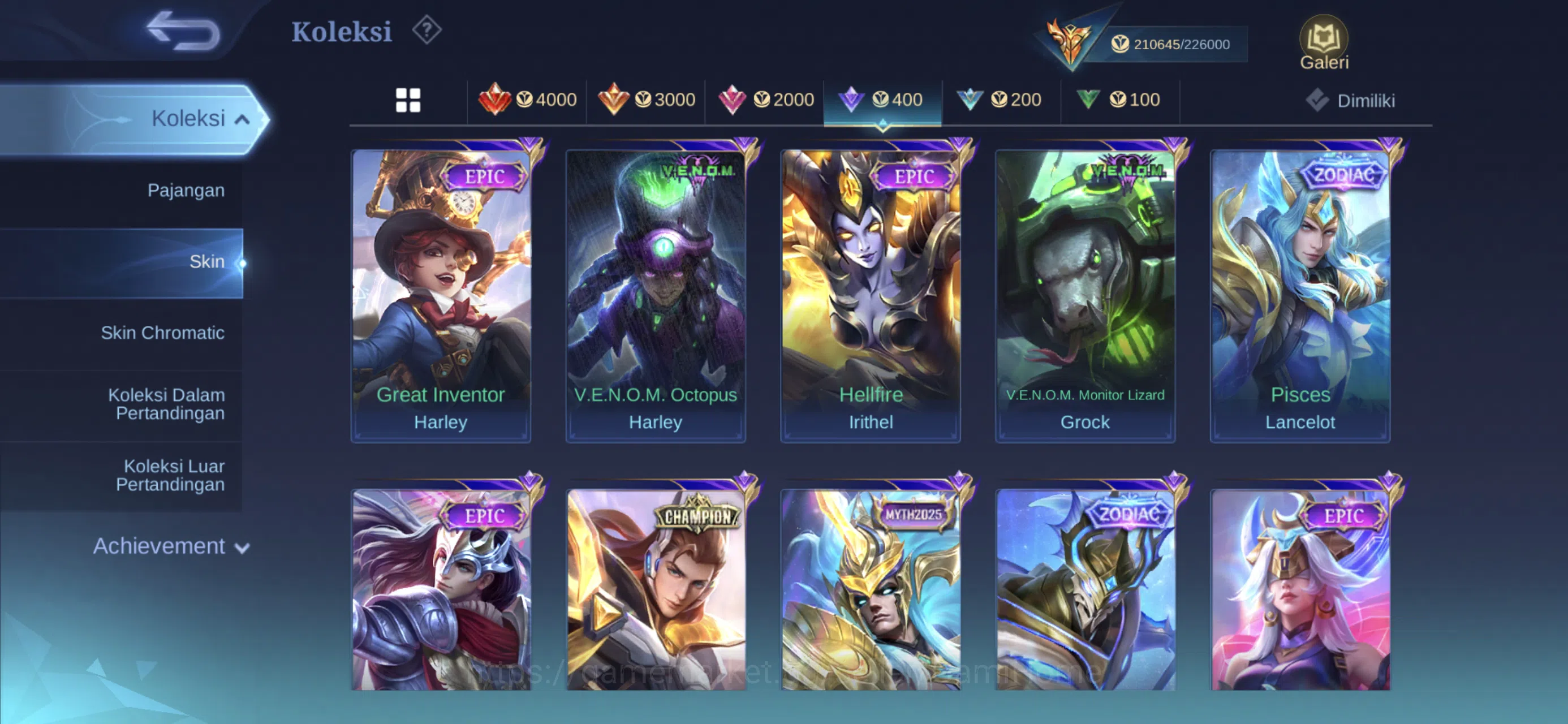 Mobile Legends: Bang Bang Accounts MEGA COLLECTOR ACC ➤ 4 Legends | 3 JJK | 4 HXH | 2 image 14