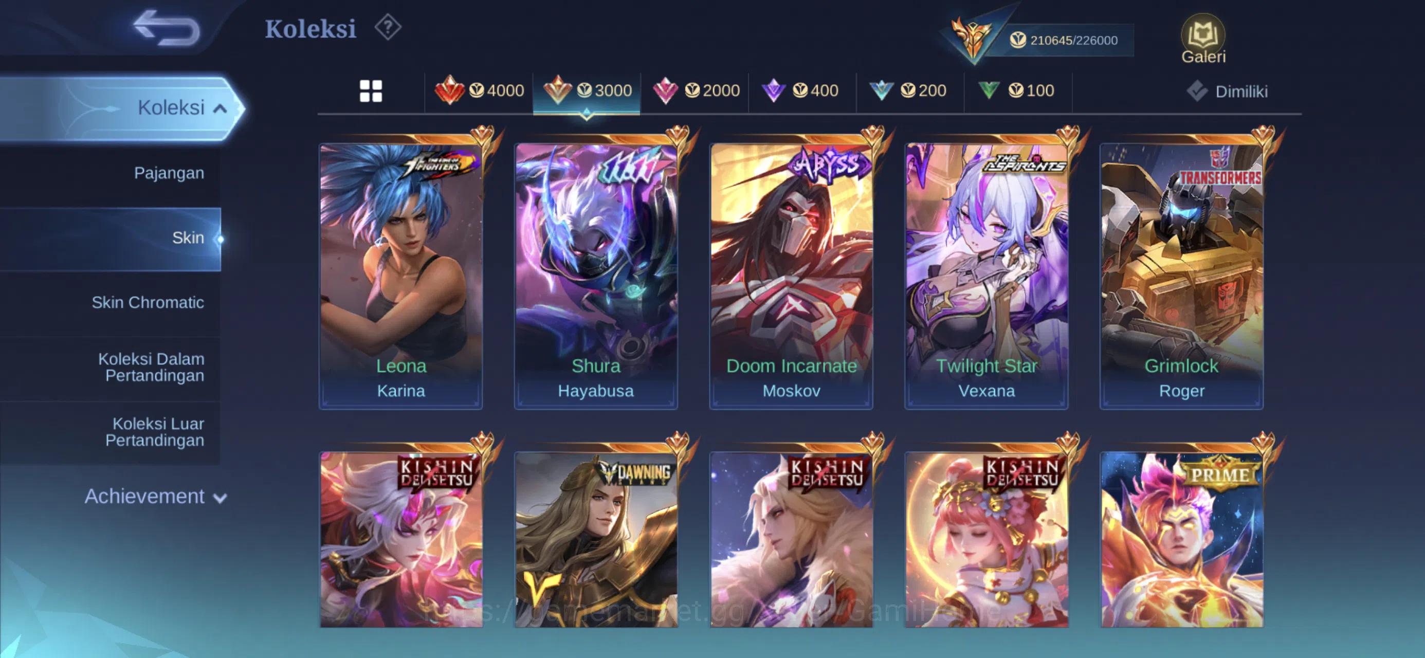 Mobile Legends: Bang Bang Accounts MEGA COLLECTOR ACC ➤ 4 Legends | 3 JJK | 4 HXH | 2 image 3
