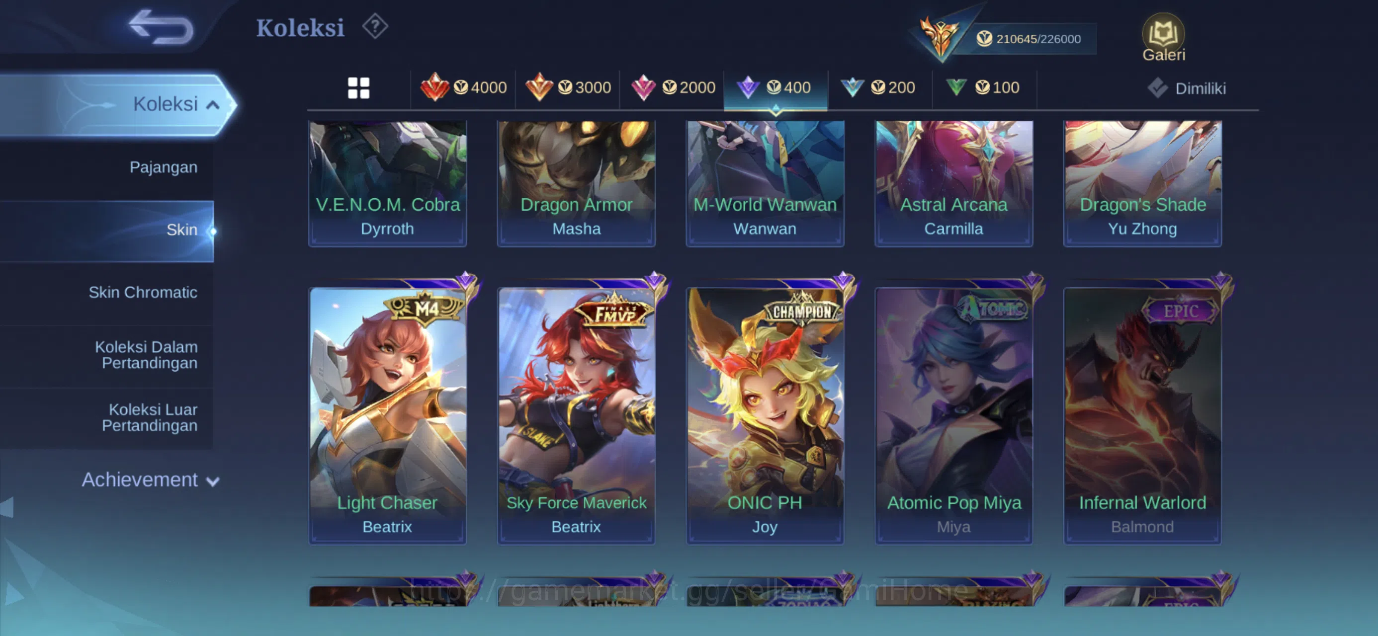 Mobile Legends: Bang Bang Accounts MEGA COLLECTOR ACC ➤ 4 Legends | 3 JJK | 4 HXH | 2 image 9
