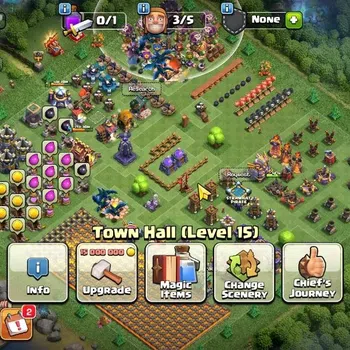 Clash of Clans High-End TH 15 - BH 5|LV 79|HH 9|BK 35,AQ 43,GW 30,MP 32,RC image 1