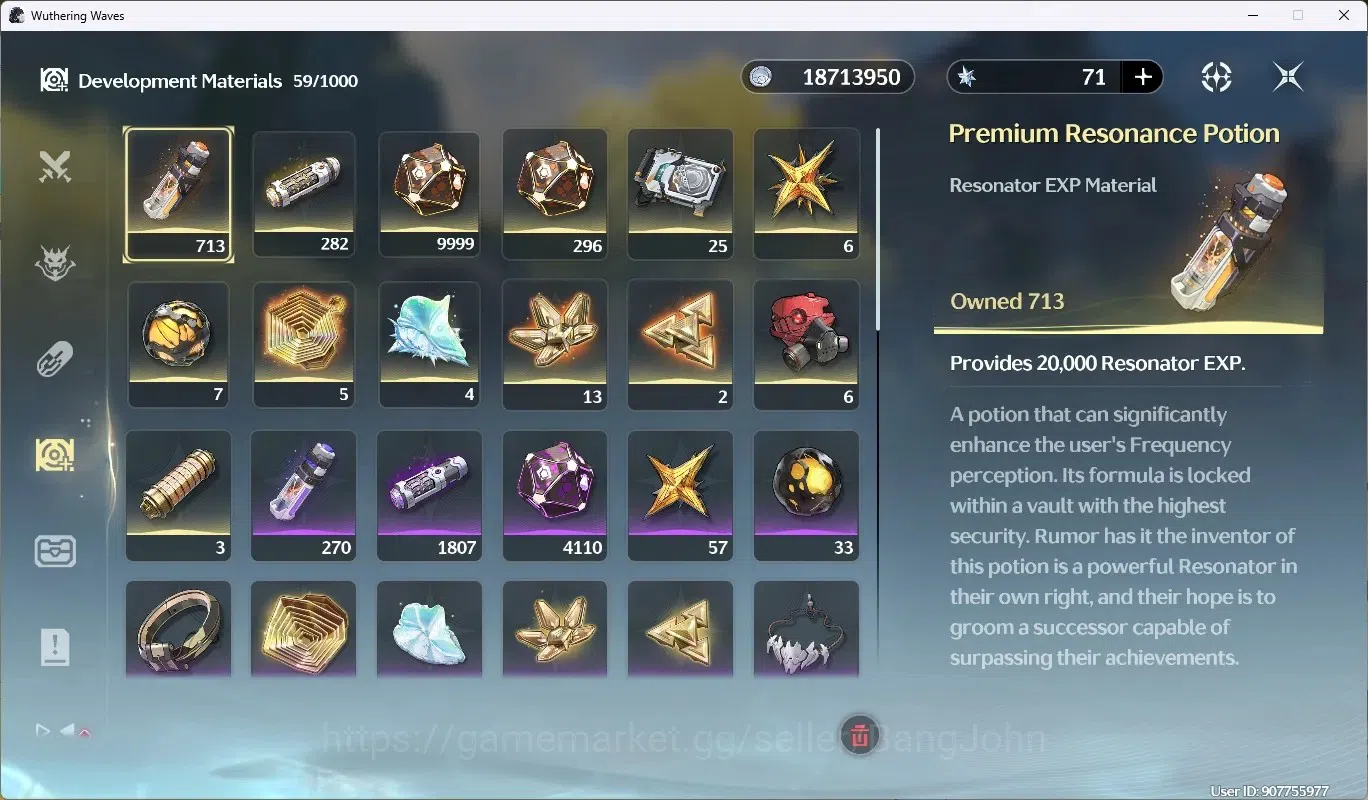 Wuthering Waves Accounts Mid-Game SEA|UL 48|Rank 5|2 Char Limited [Lucy RC6, Rebecca]|Mc Female|TakeMail WW160B 7