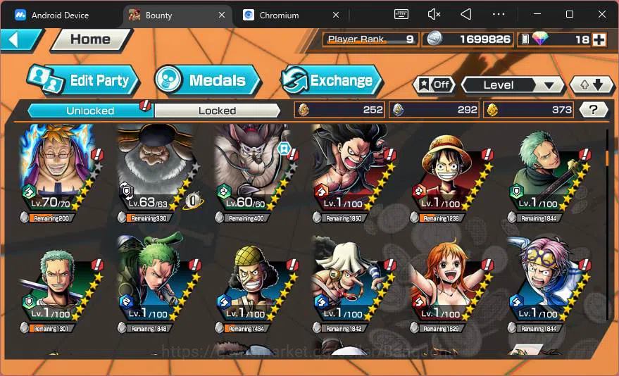One Piece Bounty Rush Accounts Others GLOBAL|2 ex|Gear5 Luffy,Awaken RobLucci,Tobi Roppo,Stusy,CP9 Jabra|check SS|OPBR145B 10