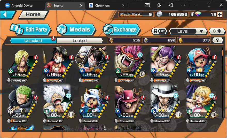 One Piece Bounty Rush Accounts Others GLOBAL|2 ex|Gear5 Luffy,Awaken RobLucci,Tobi Roppo,Stusy,CP9 Jabra|check SS|OPBR145B 9