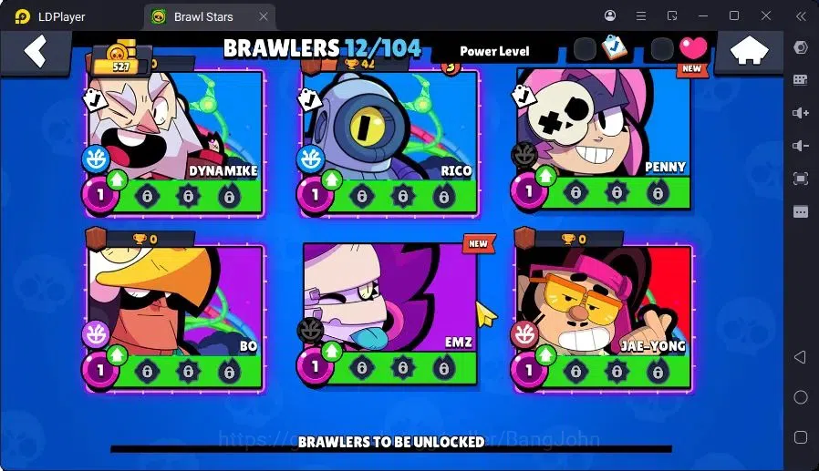 Brawl Stars Accounts Trophy 527|1 Max Hc(Shelly)|2 Mythic(Tara,Otis),3Epic(Bo,Piper,Edgar) skin + 1Collection|2999 B|Proteck 6