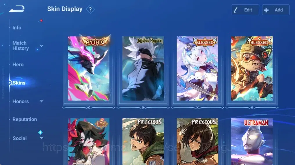 Honor of Kings Accounts Rare Skin Global|113H 286S|Mythic Lu Bu|JJK Gojo|AOT Eren&Mikasa|Bleach Ichigo&Byakuya|Ultramen 3