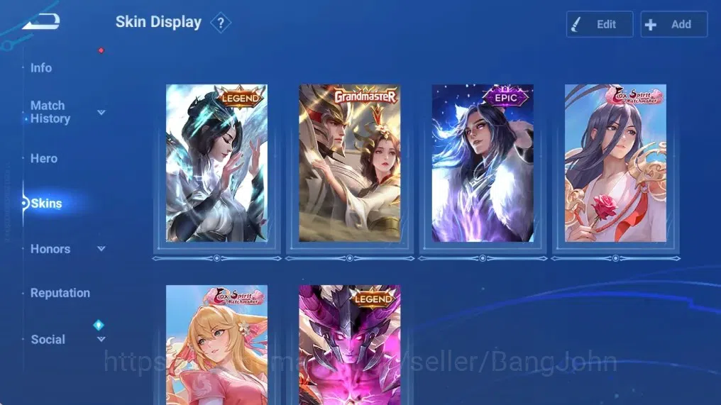 Honor of Kings Accounts Rare Skin Global|113H 286S|Mythic Lu Bu|JJK Gojo|AOT Eren&Mikasa|Bleach Ichigo&Byakuya|Ultramen 6