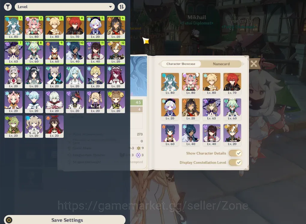 Genshin Impact Accounts Starter ASIA|AR 45|2 limited vodyanitsa sign,Varesa+4std Keqing,Qiqi,Diluc,Dehya|2*5wpn Vesna 1