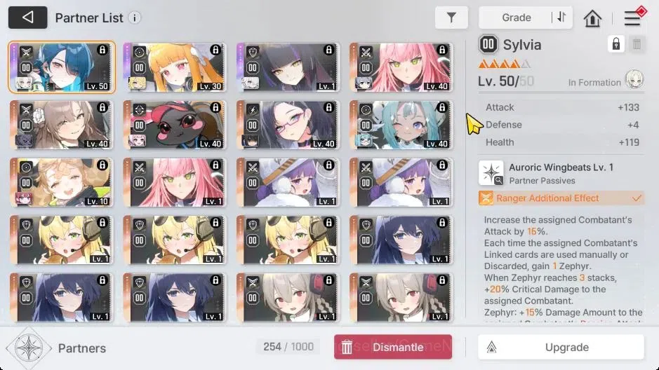 Chaos Zero Nightmare Accounts GLOBAL Lv 44|1K Crys|9 SSR[(HeidemarieM2,Nine,Orle image 8