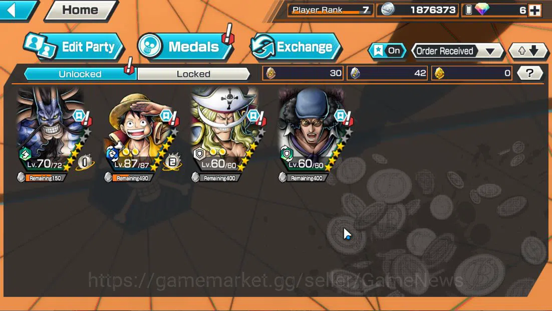 One Piece Bounty Rush Accounts Global|4EX|BMO Kaido,MWD Luffy,Great Pirate Newgat image 11