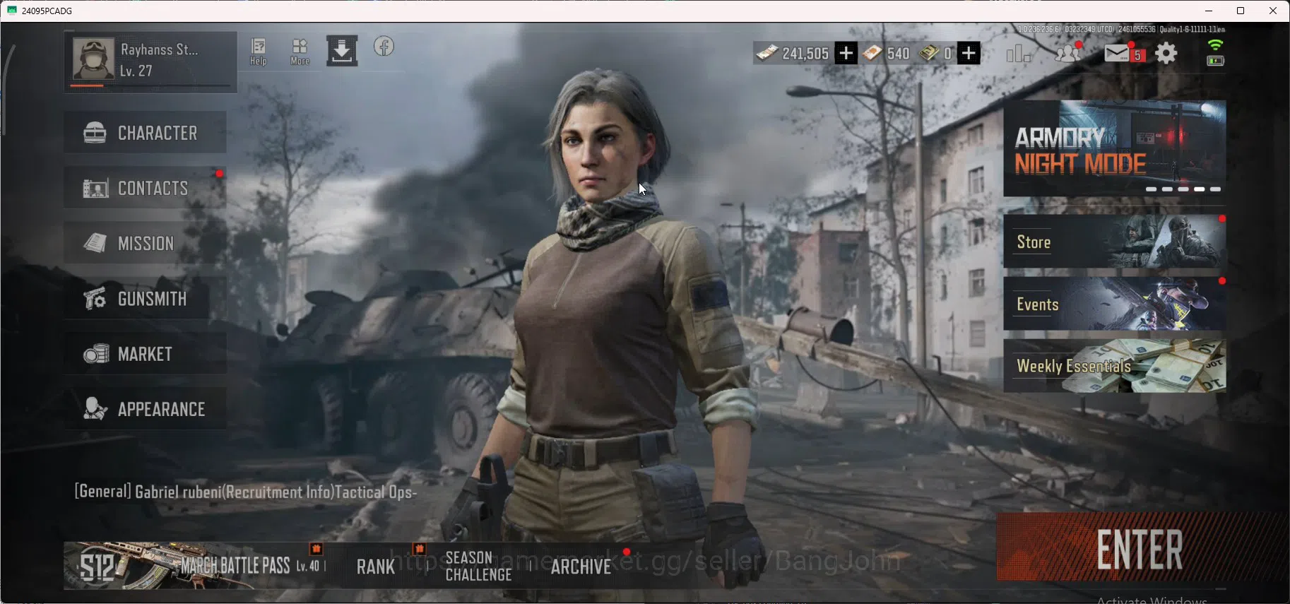 Arena Breakout Accounts Mid-Tier Mobile|Lvl 27|SV 8.5M|CV 4.6M|1 WP Legend Skin|5 WP Epic Skins|Check SS|AB065B 1
