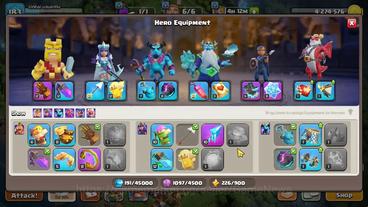Clash of Clans Accounts TH 16-BH 10|LV 183|HH 9|BK 60,AQ 81,GW 51,MP 47,RC image 8