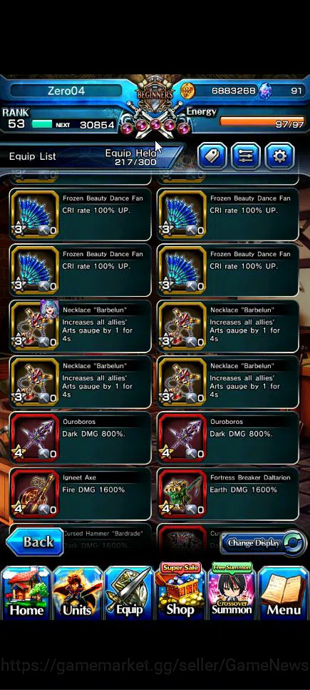 Grand Summoners Accounts Global|Rank 53|12 Ascend+9 TW|(Sayaka,Touma,S Chlo image 12