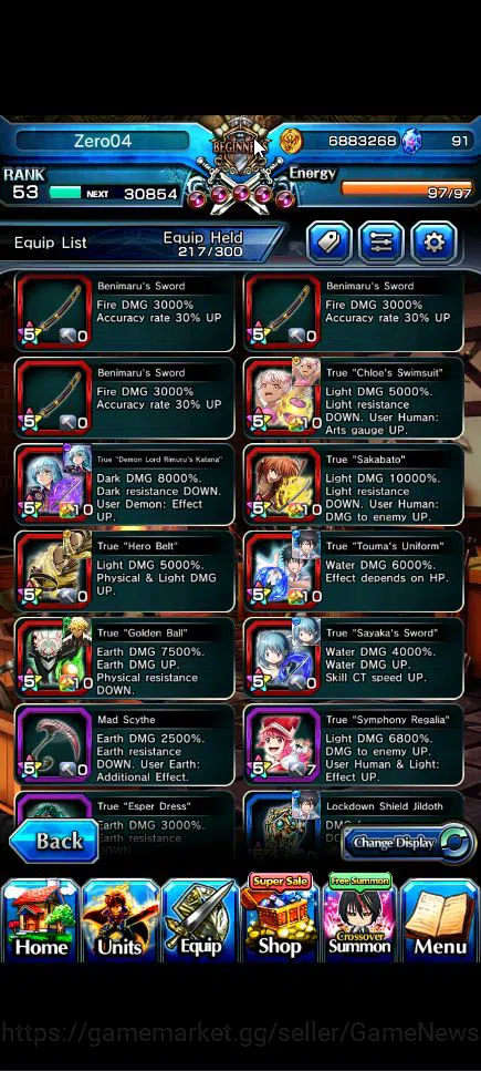 Grand Summoners Accounts Global|Rank 53|12 Ascend+9 TW|(Sayaka,Touma,S Chlo image 7