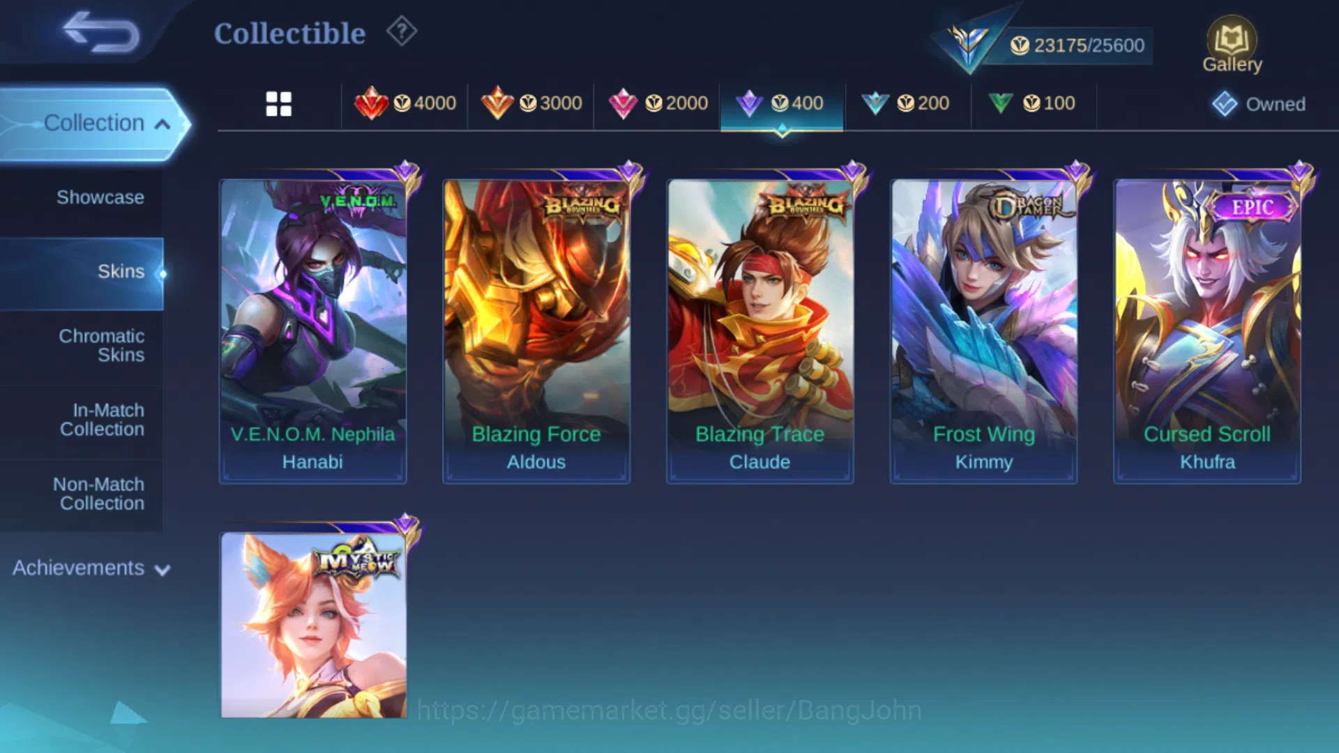 Mobile Legends: Bang Bang Accounts Others Hero 71 | Skin 116 | Emblem Max 3 (Sisanya 59 Semua) | Epic YSS | Epic Roger 5