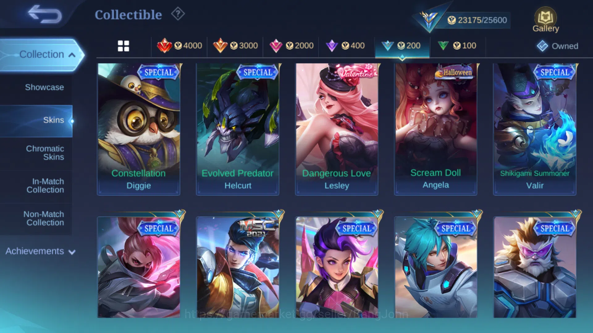 Mobile Legends: Bang Bang Accounts Others Hero 71 | Skin 116 | Emblem Max 3 (Sisanya 59 Semua) | Epic YSS | Epic Roger 7