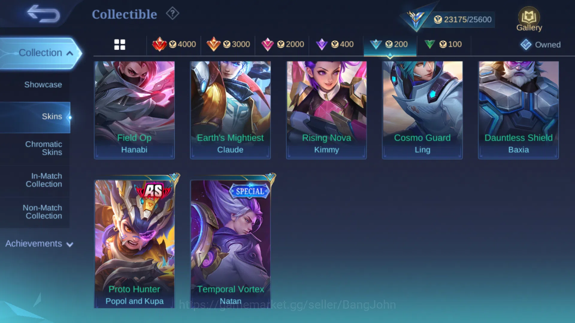 Mobile Legends: Bang Bang Accounts Others Hero 71 | Skin 116 | Emblem Max 3 (Sisanya 59 Semua) | Epic YSS | Epic Roger 8
