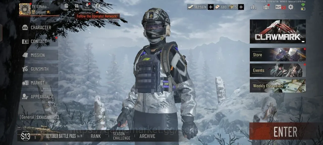 Arena Breakout Accounts High Value Mobile |Lv 30 | SV 288,5M | CV 182,5M | Exclusive MG H416, Ovr AEK, Decree LR-AR1, Koi 1