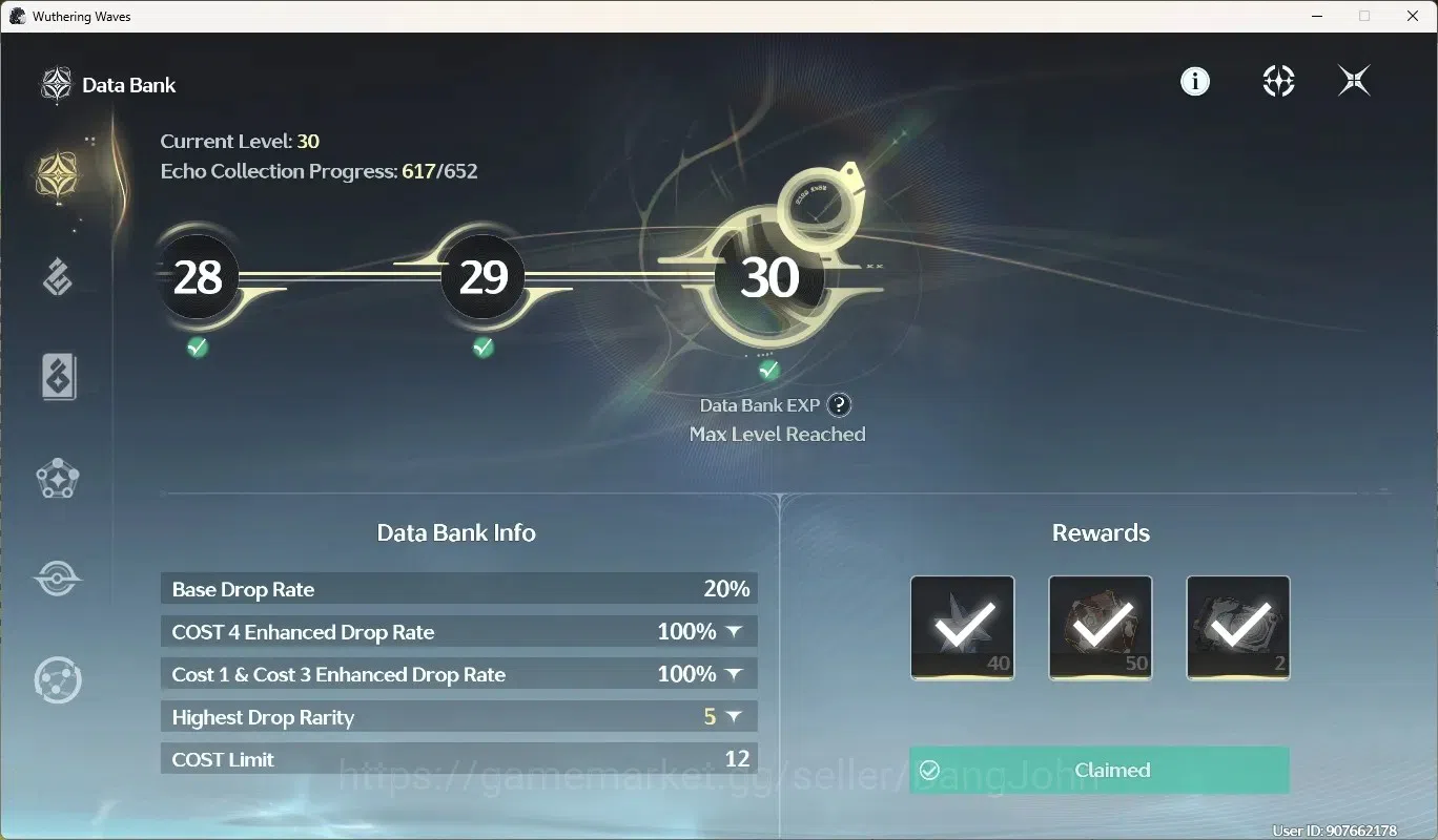 Wuthering Waves Accounts Others SEA|UL 52|Rank 6|3 Char Limited [CartethyiaRc3,Lucy Rc3]+Sign,Rebecca|13,299 Astrite| Mc 13