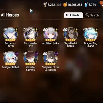 Epic Seven High-End GLOBAL|9ML (S Teyou, C Pavel, A Laika, D Lilibet,  image 1