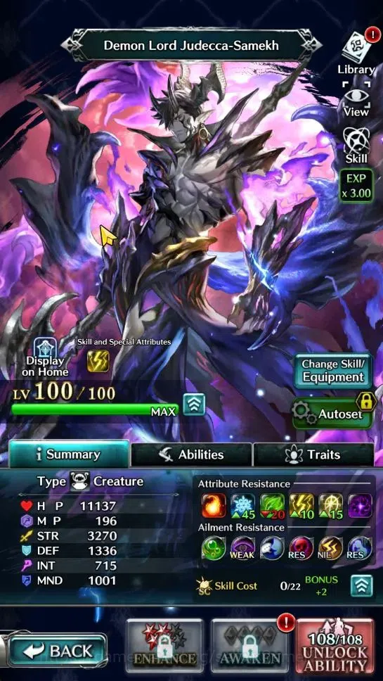 Last Cloudia Accounts GLOBAL|Rank 11|Top Tier Unit [Demon Lord Judecca-S image 2