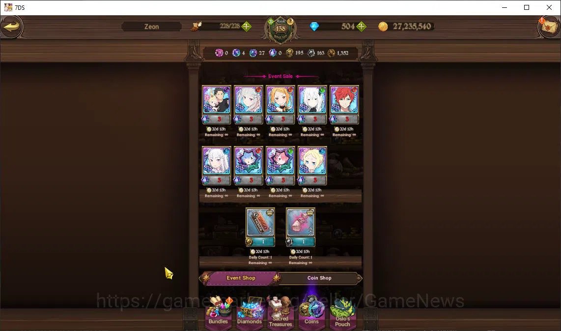 The Seven Deadly Sins: Grand Cross Accounts Asia|8,1M CC|8 LR+10 UR+Many Collab|Cusack2/6,Ludo image 9