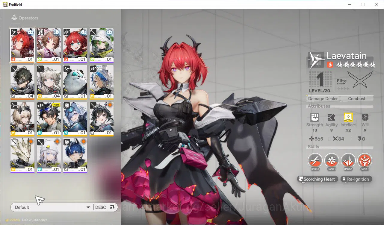 Arknights: Endfield Accounts NA/EU Lv2|Day5|MetaSSR Solo Laevatain+5SR Operator image 2