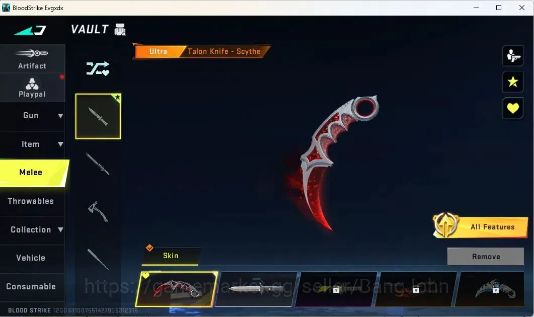 Blood Strike Accounts ASIA | Ultra Talon Knife Scythe | 3 Ultra Guns | 2 image 13
