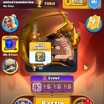 Clash Royale Accounts Others Trophy 7060|CL 1266|KTL 13|115 Cards|4 TT|2 Champ|1 Hero|5 Evo|Arena 19|408 Gems|200K