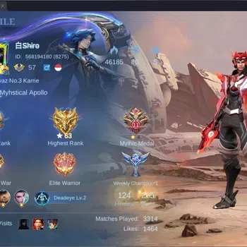 Mobile Legends: Bang Bang Accounts Collector Global |Hero 124|Skin 265|Renowned|Prime Granger,Claude|Sanrio Floryn|KOF