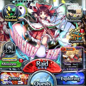 Grand Summoners Accounts End-Game Global|Rank 23|2 Ascend + 1 TW| 2x Reimu Hakurei, Isliid Human Pinnacle |Lpot 45|Check