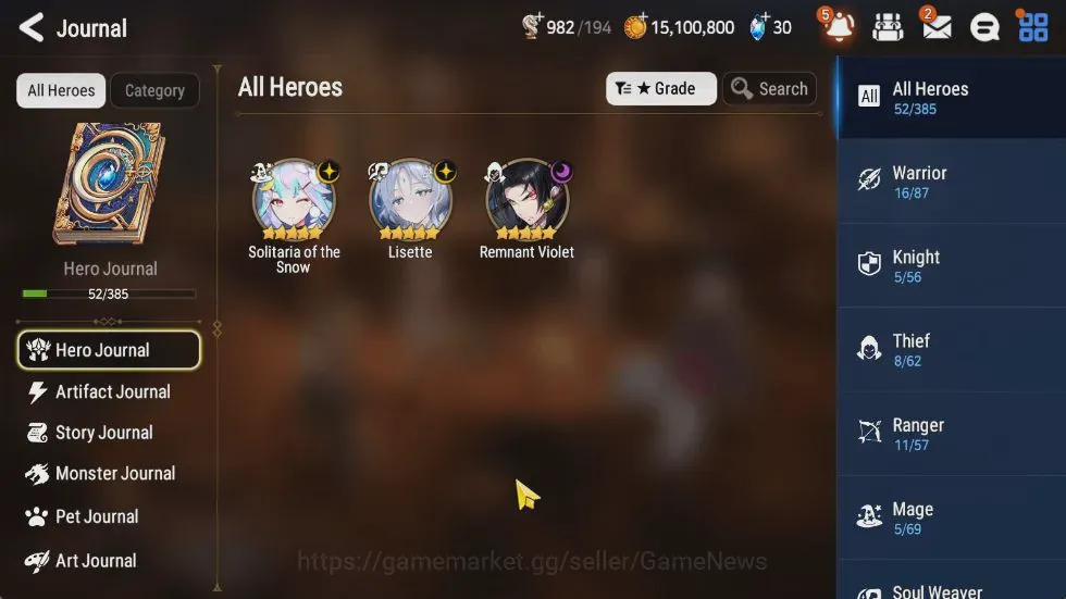 Epic Seven Accounts High-End GLOBAL UnVerif|New Era|3 ML(Lisete,Remnt Violet,SotSnow)+TA Coli,Iseria,Landy,Etc|Poh ON|Abys F 1