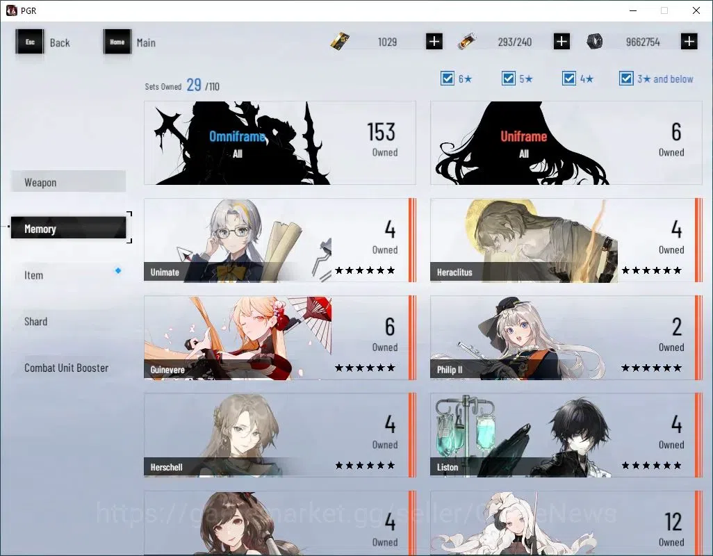 Punishing: Gray Raven Accounts Asia|Lv 89|[SS Pyroath,SS Lucia CW,SS Startrail,S  image 9