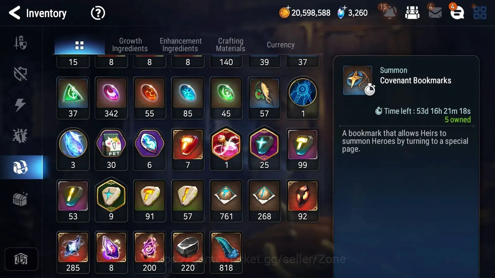 Epic Seven Accounts High-End Global Unverif|9ML (Belian,SNYulha,RoL,Etc.)|PoH+BlessON|SS 3.2K|Gold 14