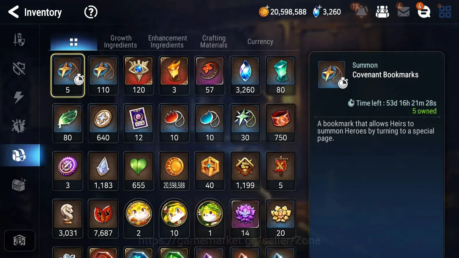 Epic Seven Accounts High-End Global Unverif|9ML (Belian,SNYulha,RoL,Etc.)|PoH+BlessON|SS 3.2K|Gold 15