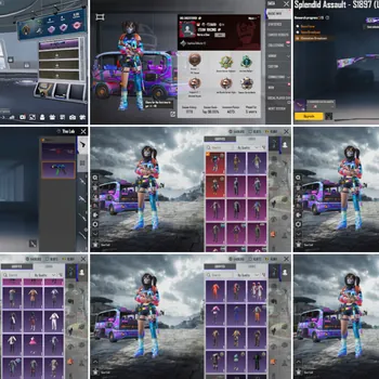 PUBG Mobile Accounts #162 | Lv 65 - 55 Set | M416 Desert Camo | Aug Panda Darling | 2 Weapon Lab | Rp A18 Max | Gold Asia